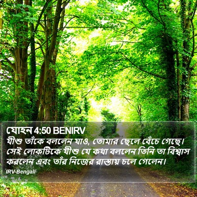 যোহন 4:50 BENIRV Bible Verse Image