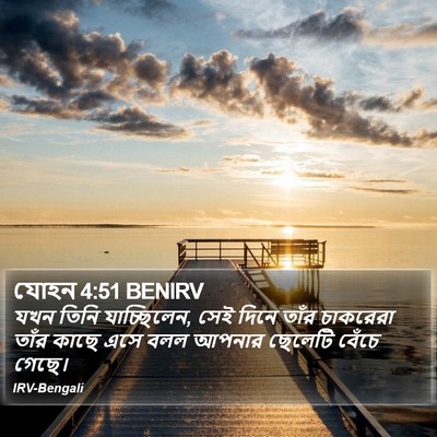 যোহন 4:51 BENIRV Bible Verse Image