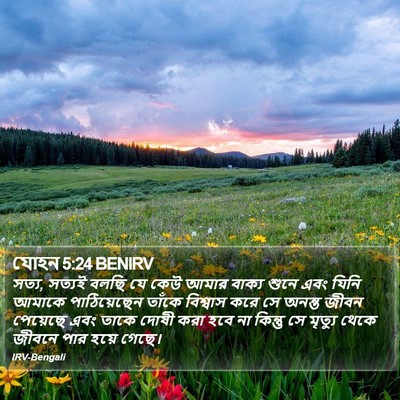 যোহন 5:24 BENIRV Bible Verse Image