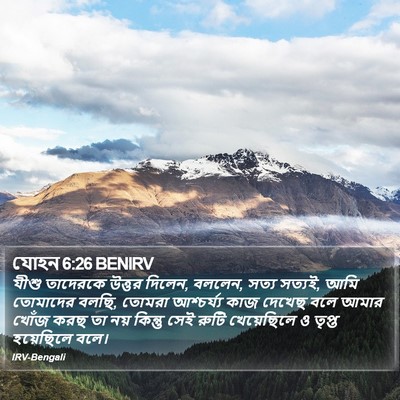 যোহন 6:26 BENIRV Bible Verse Image