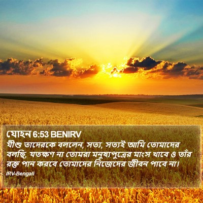 যোহন 6:53 BENIRV Bible Verse Image