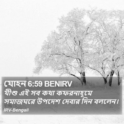 যোহন 6:59 BENIRV Bible Verse Image