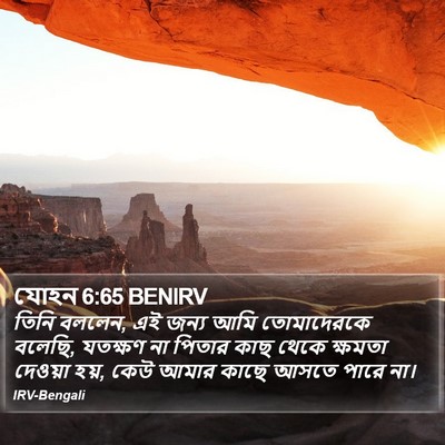 যোহন 6:65 BENIRV Bible Verse Image