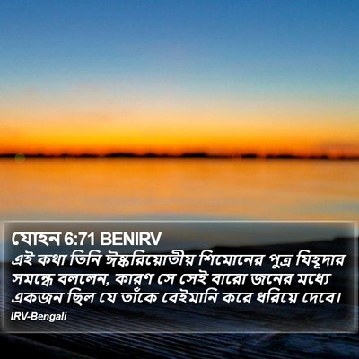 যোহন 6:71 BENIRV Bible Verse Image