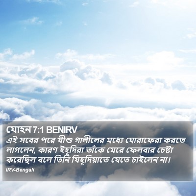 যোহন 7:1 BENIRV Bible Verse Image