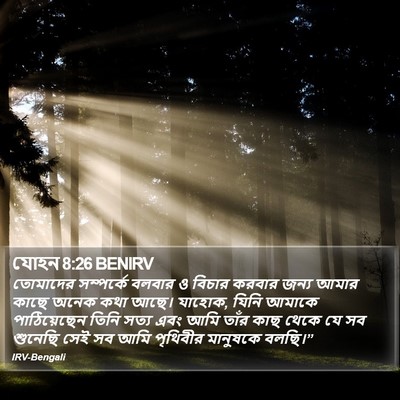 যোহন 8:26 BENIRV Bible Verse Image