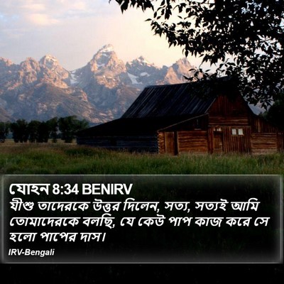 যোহন 8:34 BENIRV Bible Verse Image