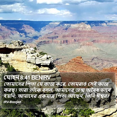যোহন 8:41 BENIRV Bible Verse Image