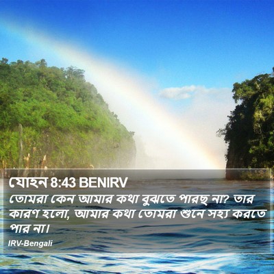 যোহন 8:43 BENIRV Bible Verse Image