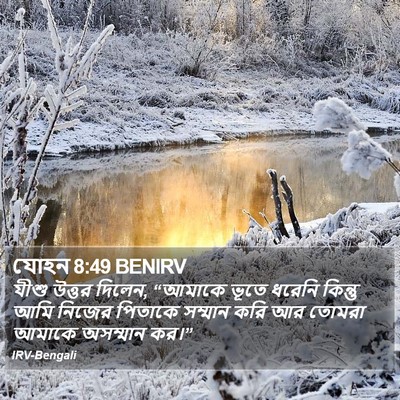 যোহন 8:49 BENIRV Bible Verse Image
