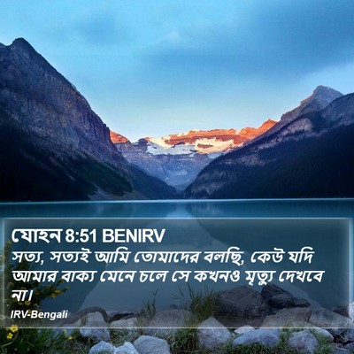 যোহন 8:51 BENIRV Bible Verse Image