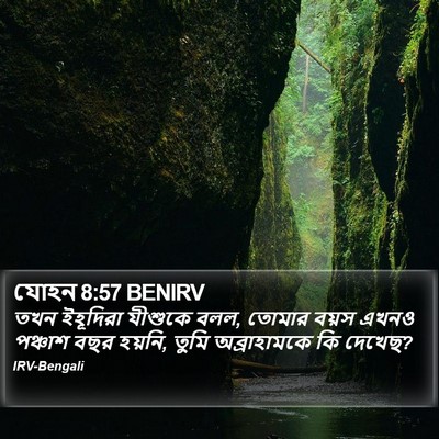 যোহন 8:57 BENIRV Bible Verse Image