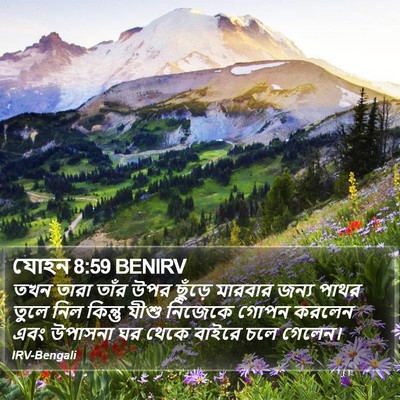 যোহন 8:59 BENIRV Bible Verse Image