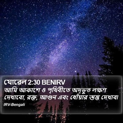 যোৱেল 2:30 BENIRV Bible Verse Image