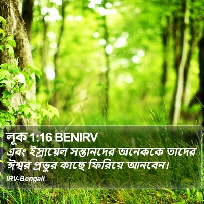 লূক 1:16 BENIRV Bible Verse Image