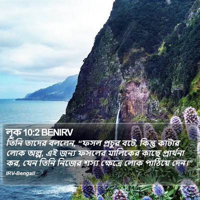 লূক 10:2 BENIRV Bible Verse Image