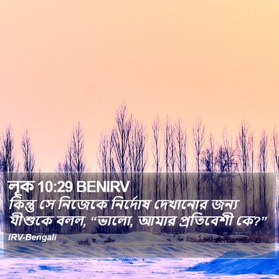 লূক 10:29 BENIRV Bible Verse Image