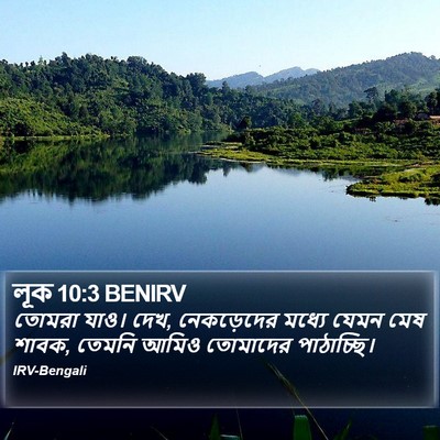 লূক 10:3 BENIRV Bible Verse Image