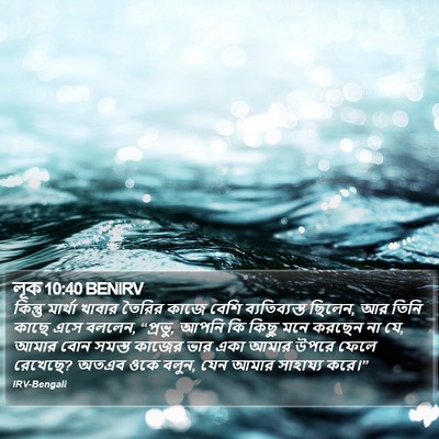 লূক 10:40 BENIRV Bible Verse Image