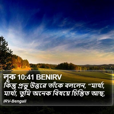 লূক 10:41 BENIRV Bible Verse Image