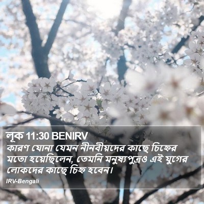 লূক 11:30 BENIRV Bible Verse Image