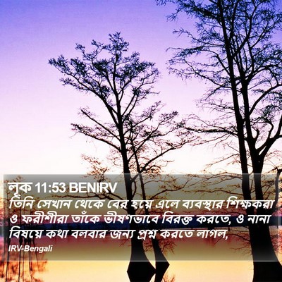 লূক 11:53 BENIRV Bible Verse Image