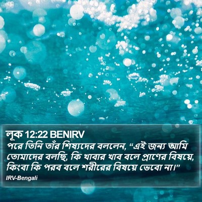 লূক 12:22 BENIRV Bible Verse Image