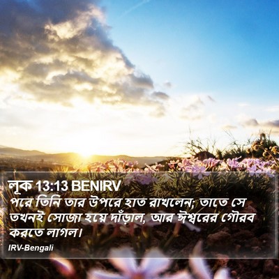 লূক 13:13 BENIRV Bible Verse Image