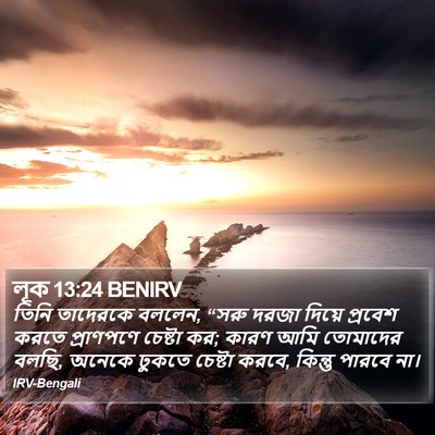 লূক 13:24 BENIRV Bible Verse Image