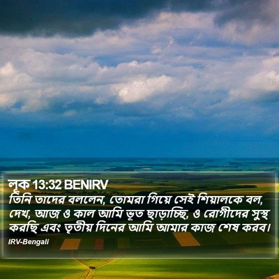 লূক 13:32 BENIRV Bible Verse Image