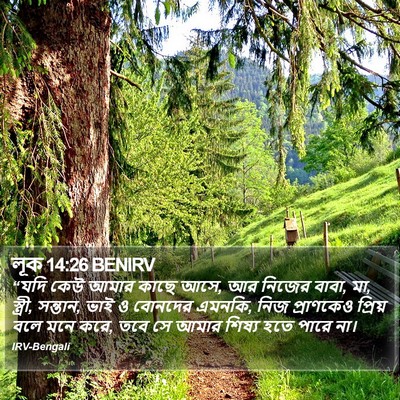 লূক 14:26 BENIRV Bible Verse Image