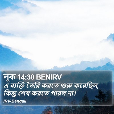 লূক 14:30 BENIRV Bible Verse Image