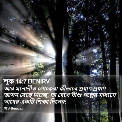 লূক 14:7 BENIRV Bible Verse Image