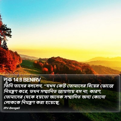 লূক 14:8 BENIRV Bible Verse Image