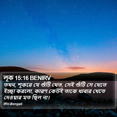 লূক 15:16 BENIRV Bible Verse Image