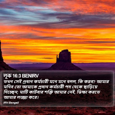 লূক 16:3 BENIRV Bible Verse Image