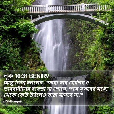 লূক 16:31 BENIRV Bible Verse Image