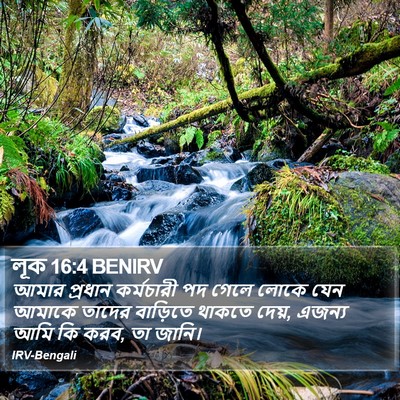 লূক 16:4 BENIRV Bible Verse Image