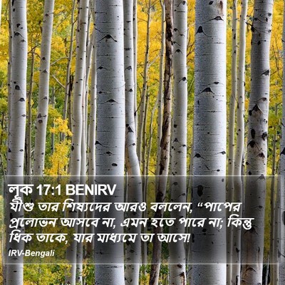 লূক 17:1 BENIRV Bible Verse Image