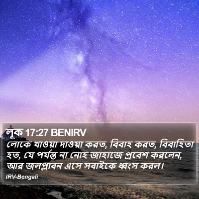 লূক 17:27 BENIRV Bible Verse Image