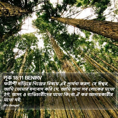 লূক 18:11 BENIRV Bible Verse Image
