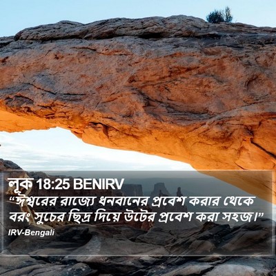লূক 18:25 BENIRV Bible Verse Image