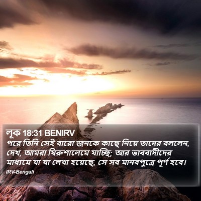 লূক 18:31 BENIRV Bible Verse Image