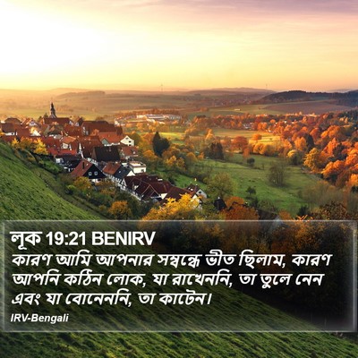 লূক 19:21 BENIRV Bible Verse Image