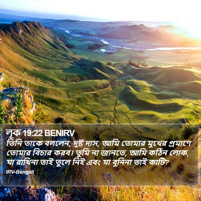 লূক 19:22 BENIRV Bible Verse Image