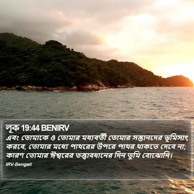 লূক 19:44 BENIRV Bible Verse Image