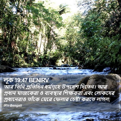 লূক 19:47 BENIRV Bible Verse Image