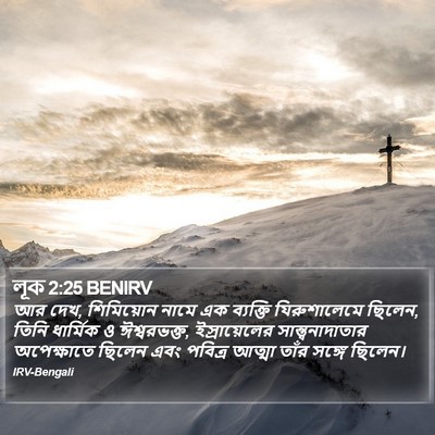 লূক 2:25 BENIRV Bible Verse Image