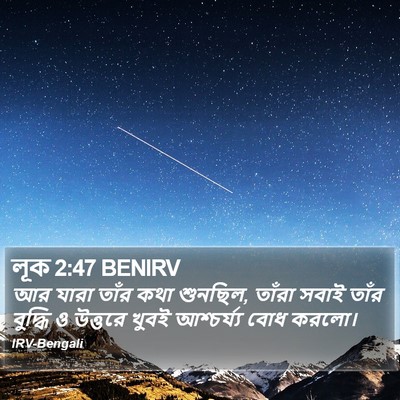 লূক 2:47 BENIRV Bible Verse Image