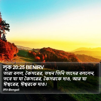 লূক 20:25 BENIRV Bible Verse Image